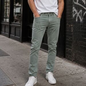Club Monaco Sage Green Slim Jeans Size 31 Stretch Cotton Modern Fit Pants